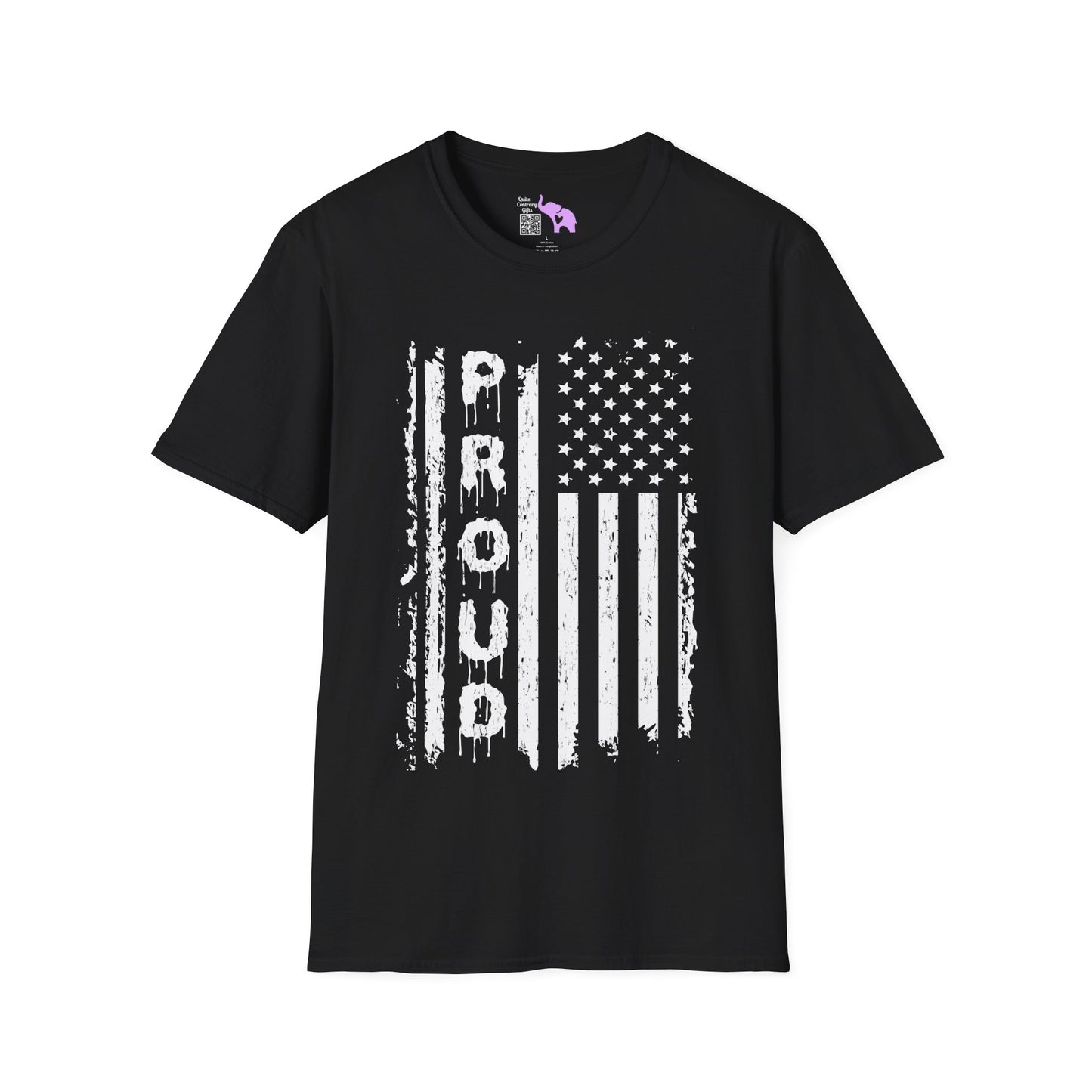 American Proud (Vertical Flag) Adult T-shirt