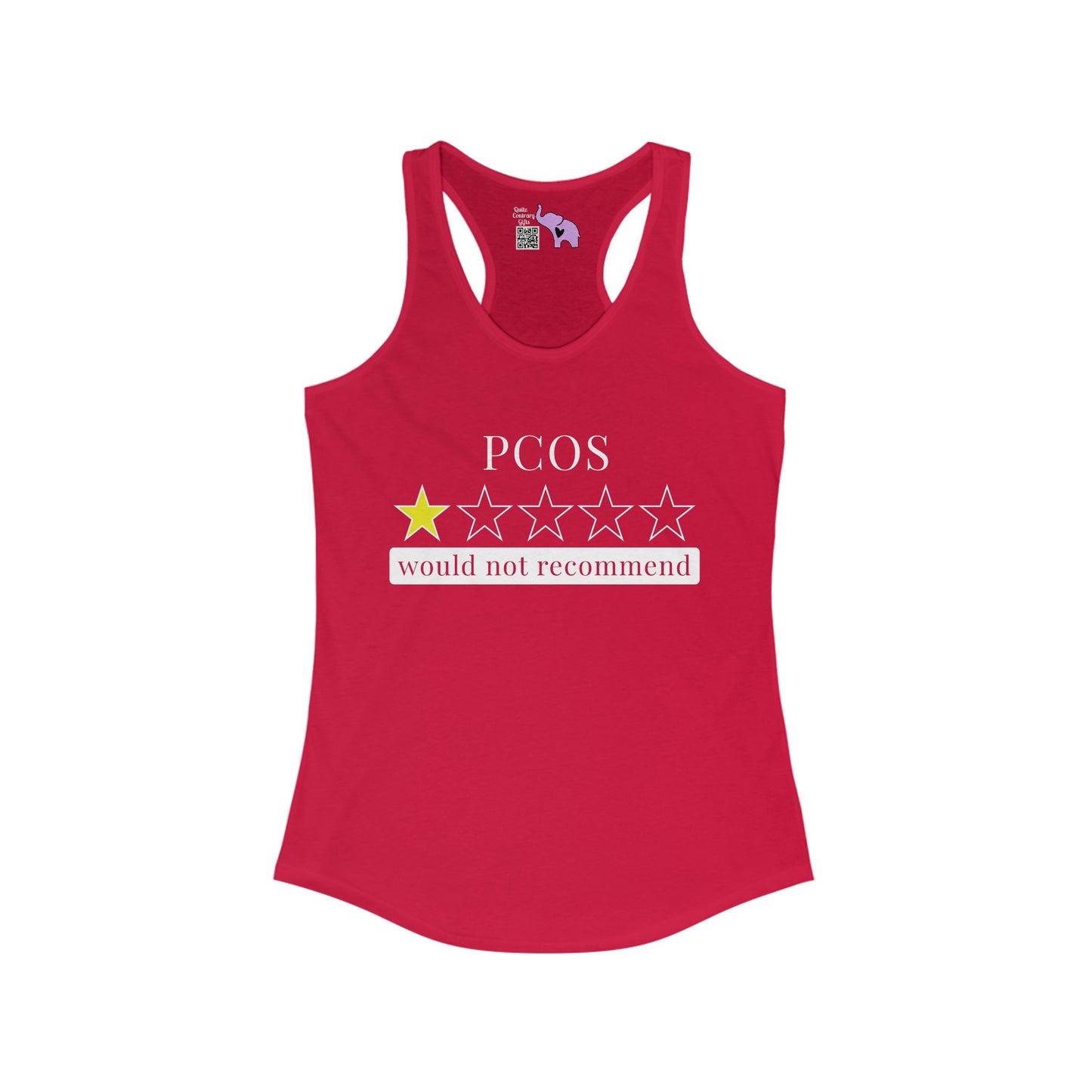 PCOS 1 Star Would Not Recommend Women's Ideal Racerback Tank