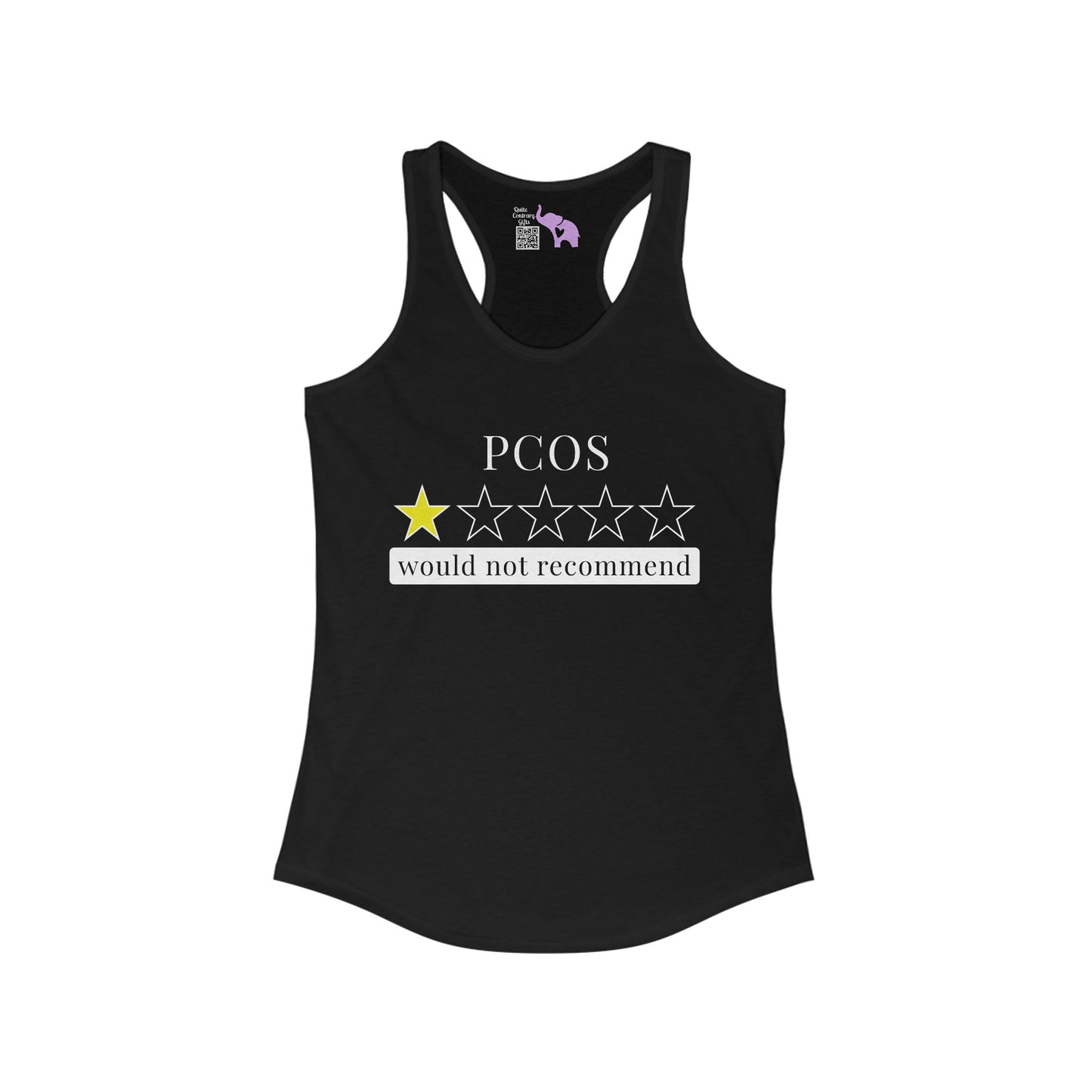 PCOS 1 Star Would Not Recommend Women's Ideal Racerback Tank