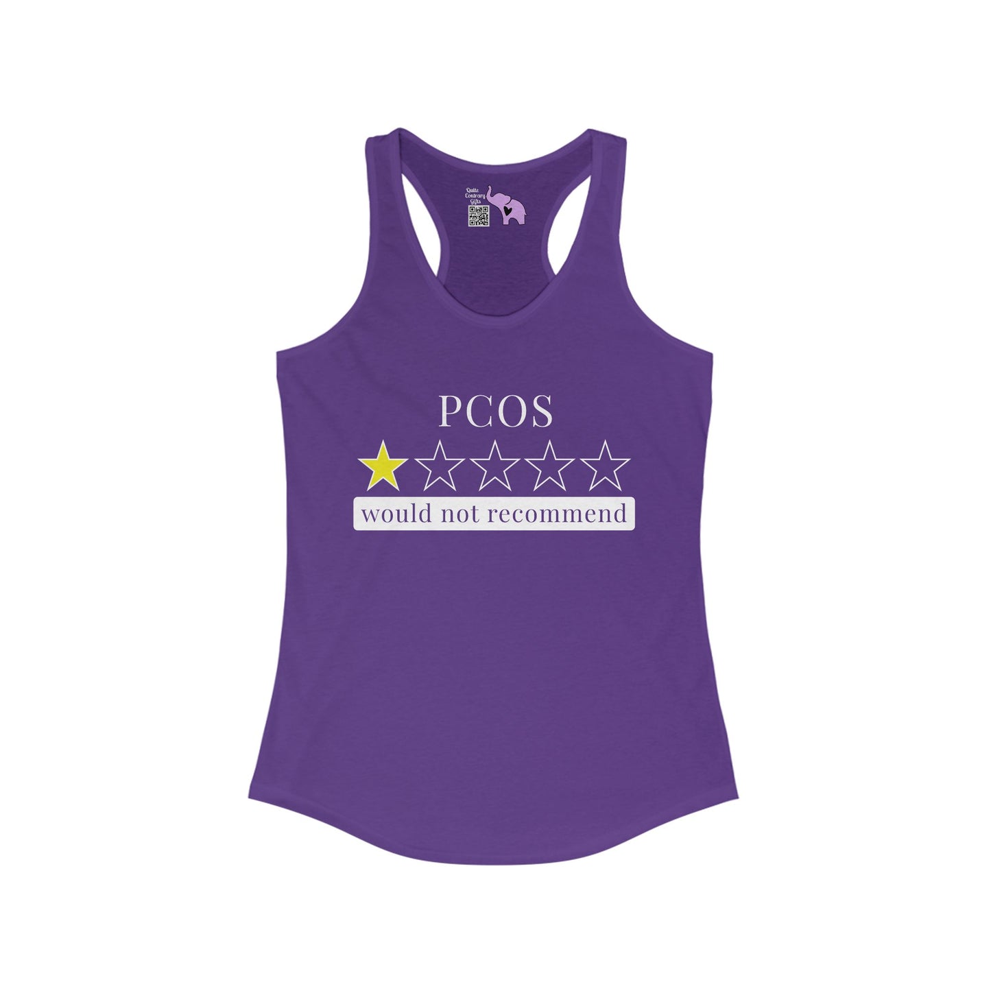 PCOS 1 Star Would Not Recommend Women's Ideal Racerback Tank