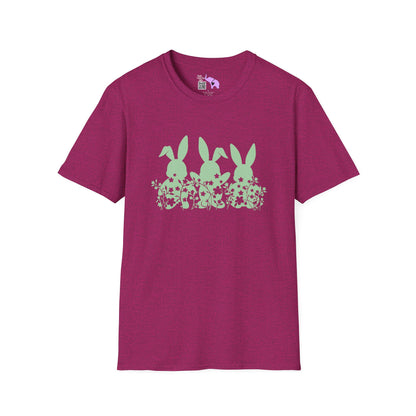 Easter Bunnies in Grass Adult T-shirt