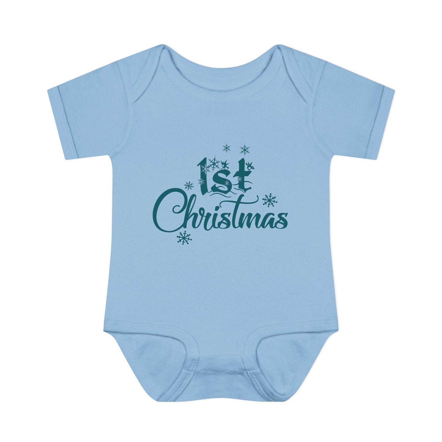 1st Christmas Infant Baby Rib Bodysuit