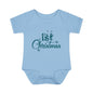 1st Christmas Infant Baby Rib Bodysuit