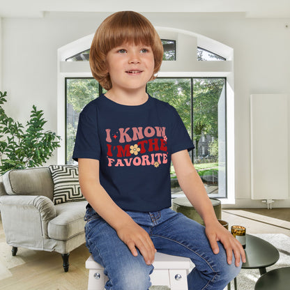 I Know I'm The Favorite Heavy Cotton™ Toddler T-shirt