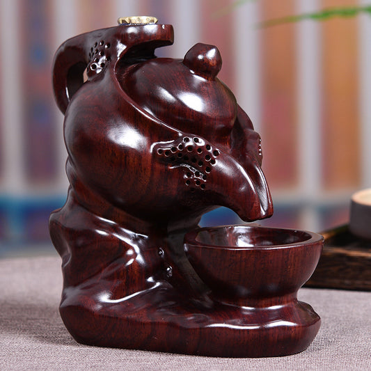 Glossy Teapot Backflow Incense Burner