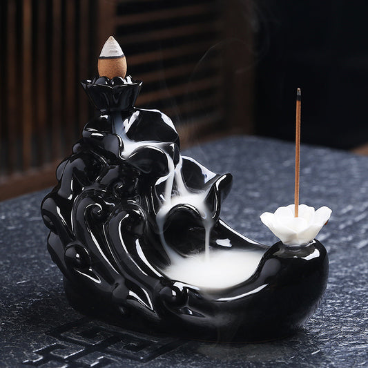 Glazed Ceramic Backflow Incense Burners & Incense