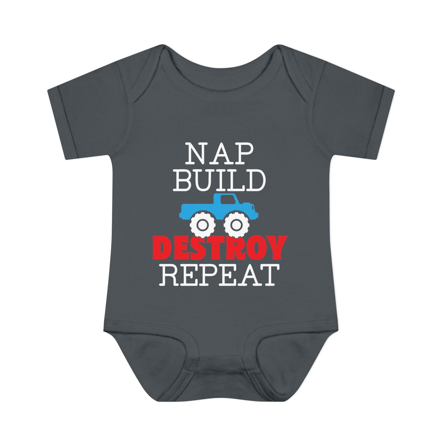 Nap Build Destroy Repeat Infant Baby Rib Bodysuit