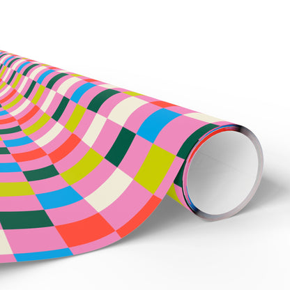 Bubblegum Grid Wrapping Paper
