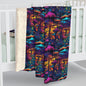 Psychedelic Spore Forest Sherpa Fleece Blanket
