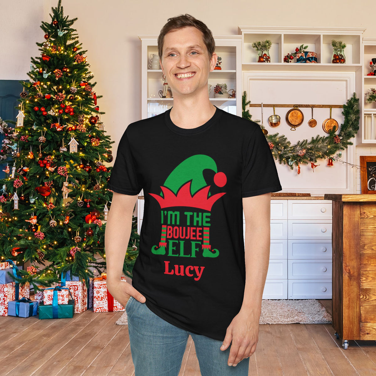 I'm The Boujee Elf Personalized Adult T-shirt