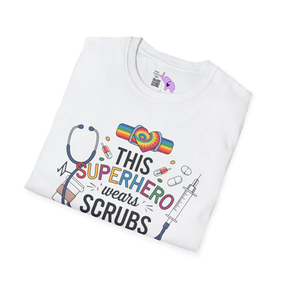 This Superhero Wears Scrubs Adult T-shirt