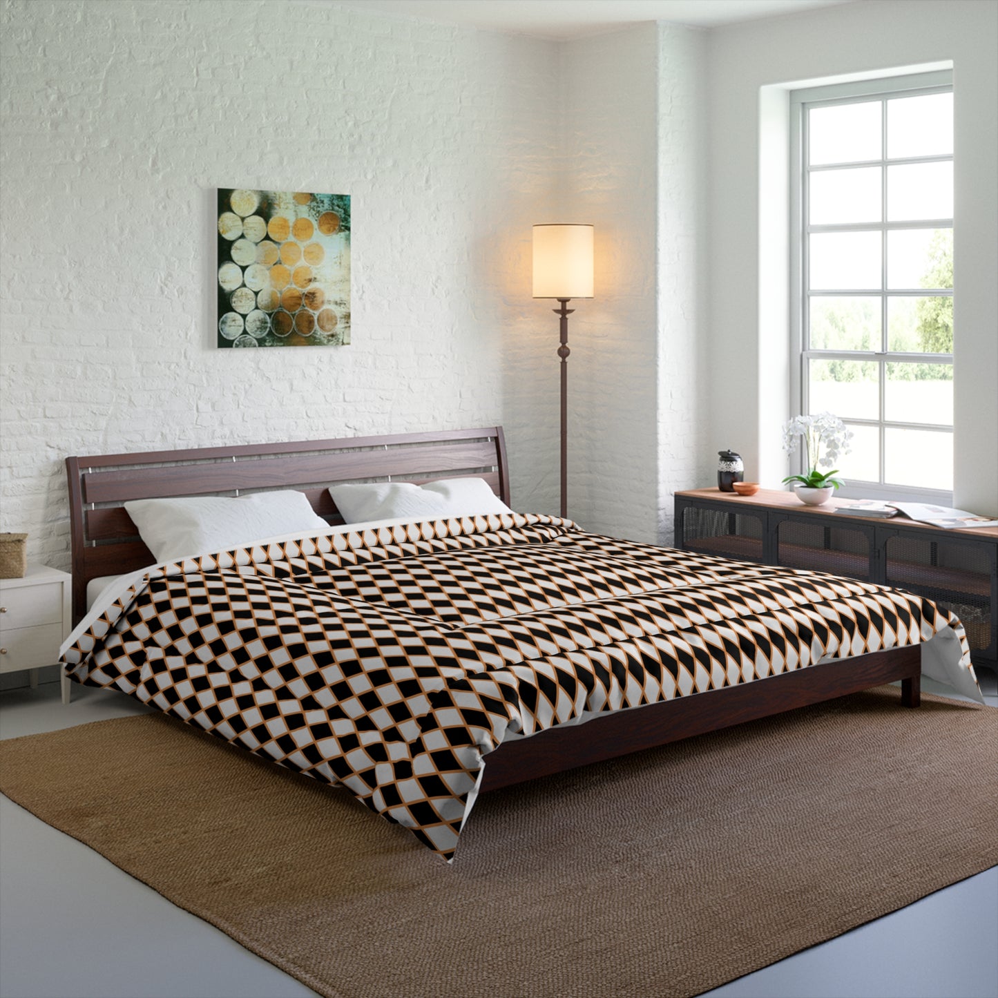 Midnight Ember Harlequin Comforter