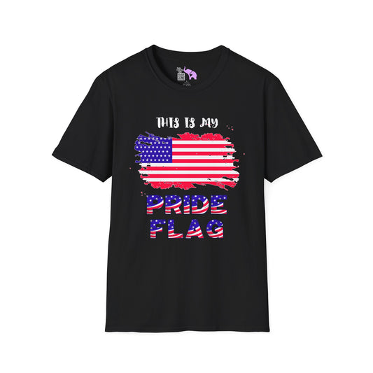 This is My Pride Flag American Flag Adult T-shirt