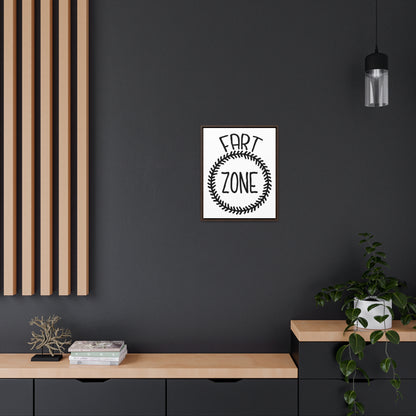 Fart Zone  2 Canvas Wraps, Vertical Frame