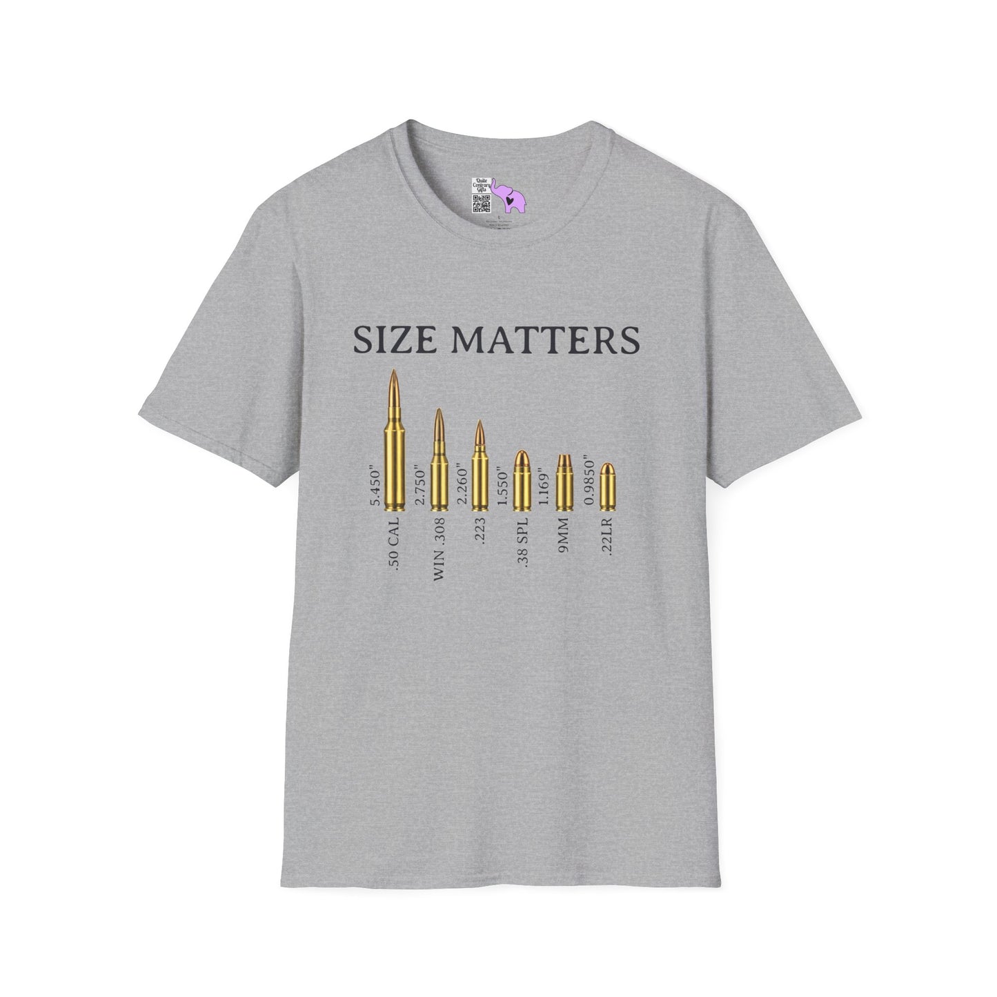 Size Matters (Ammo) Adult T-shirt