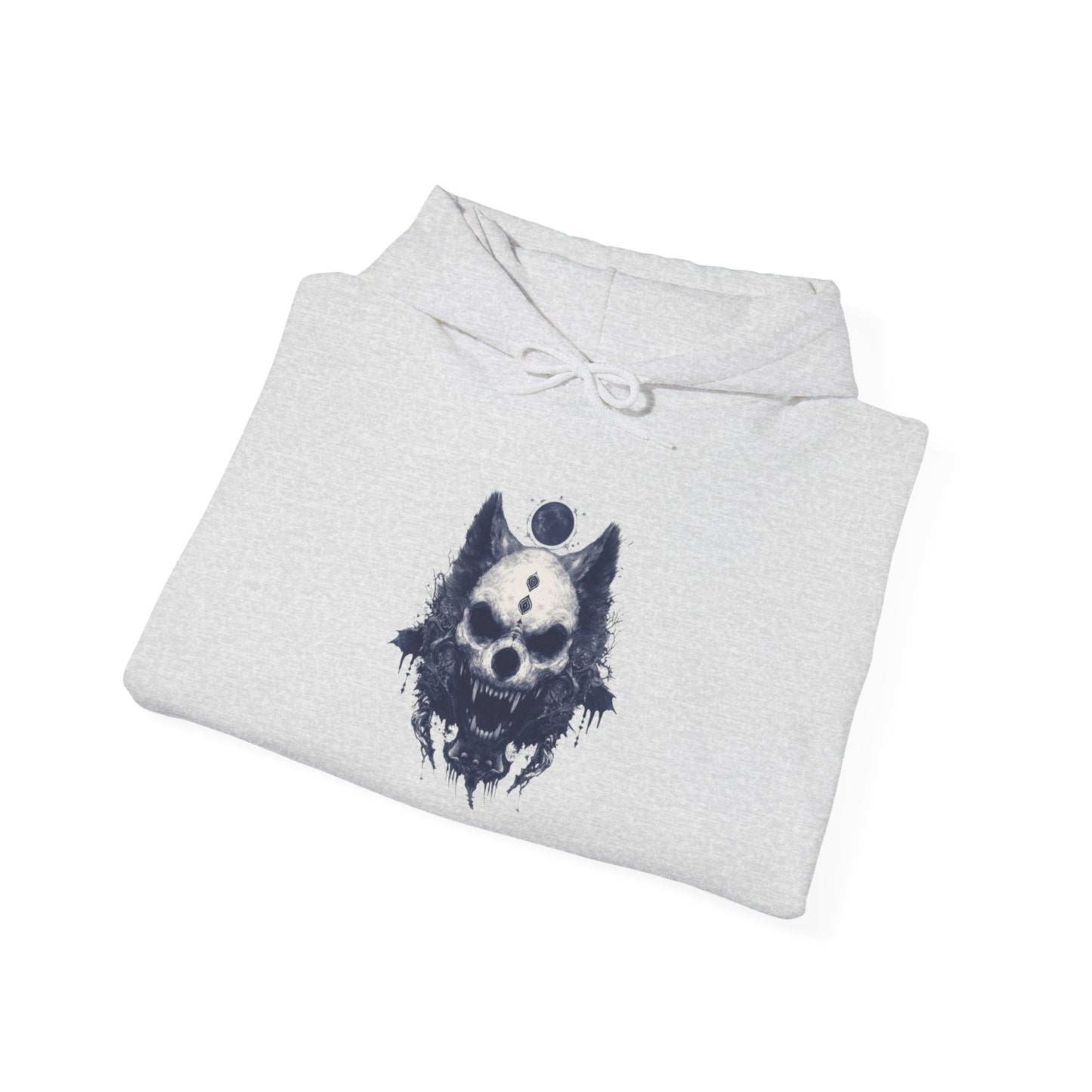 Creepy Skull Wolf Heavy Blend™ Hooded Sweatshirt