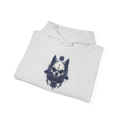 Creepy Skull Wolf Heavy Blend™ Hooded Sweatshirt