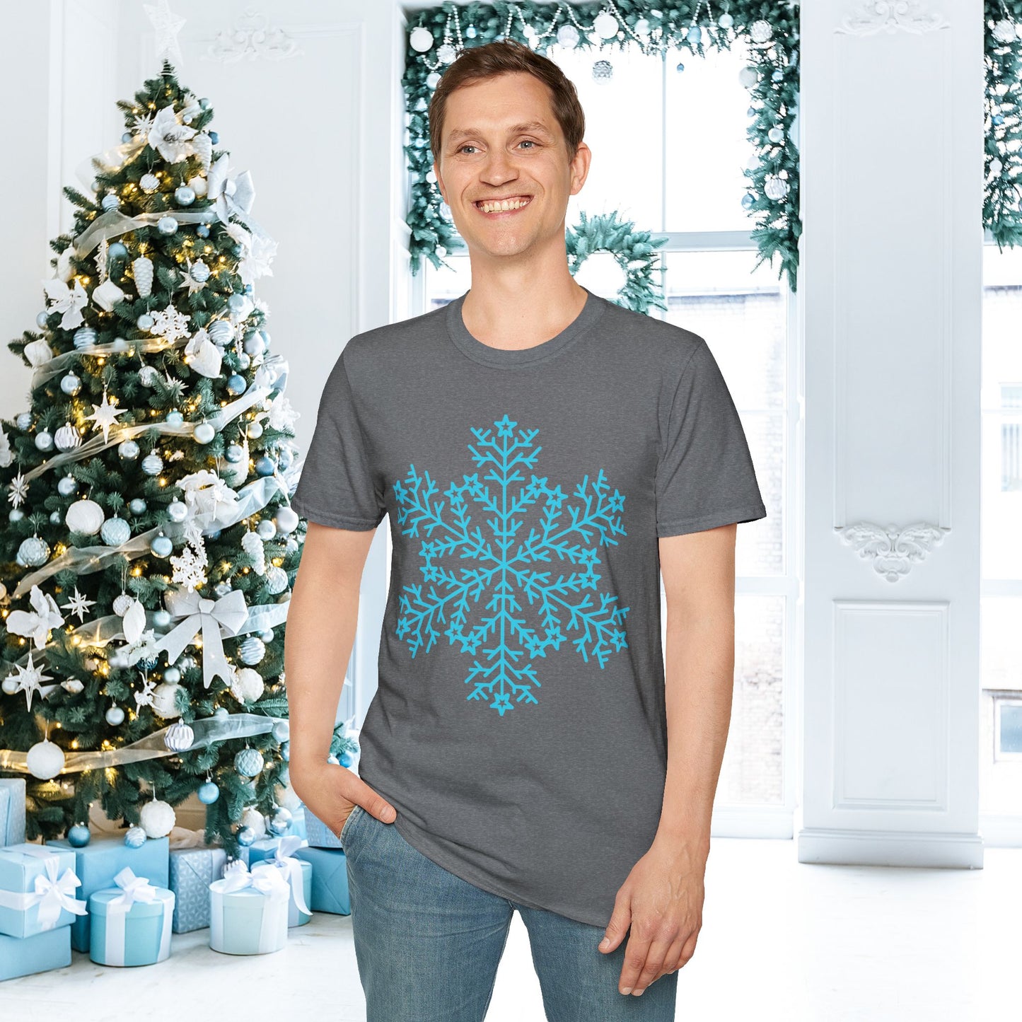 Large Snowflake Adult T-shirt