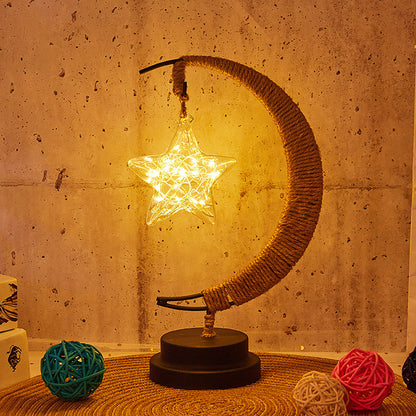 LED Crescent Moon Hanging Table Lamp