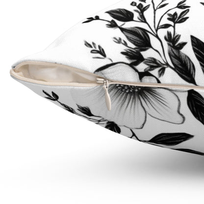 Garden Sketch Throw Pillow