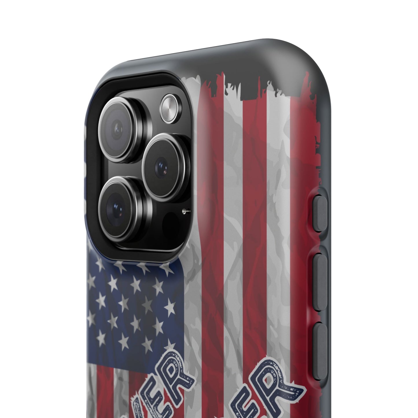 Never Surrender American Flag MagSafe® Compatible Tough Case for iPhone