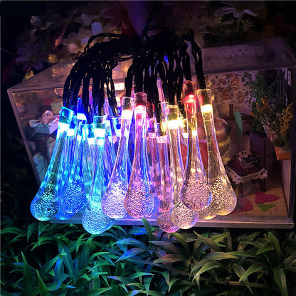 LED Water Drops Solar String Lights