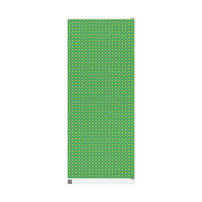 Blue Ornament Green Paper Custom Wrapping Paper (Suzie)