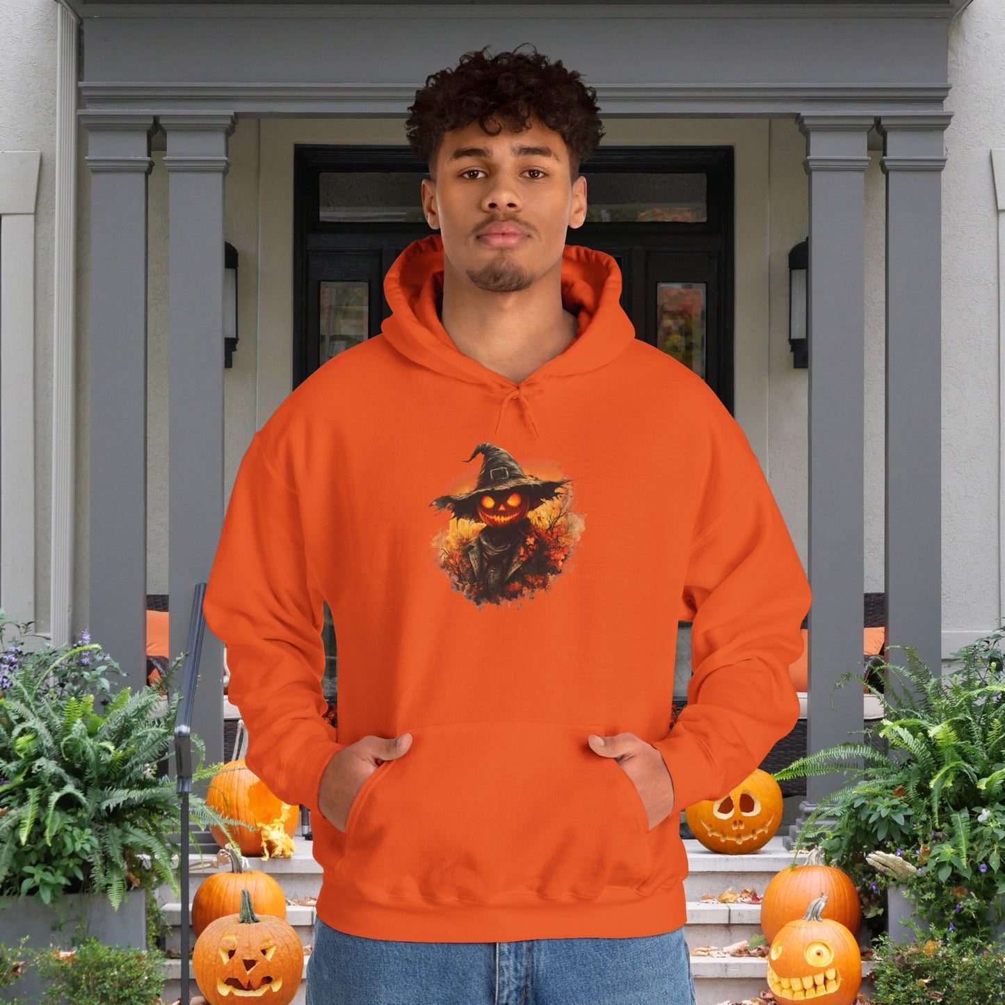 Halloween Scarecrow 4 Heavy Blend™ Hooded Sweatshirt