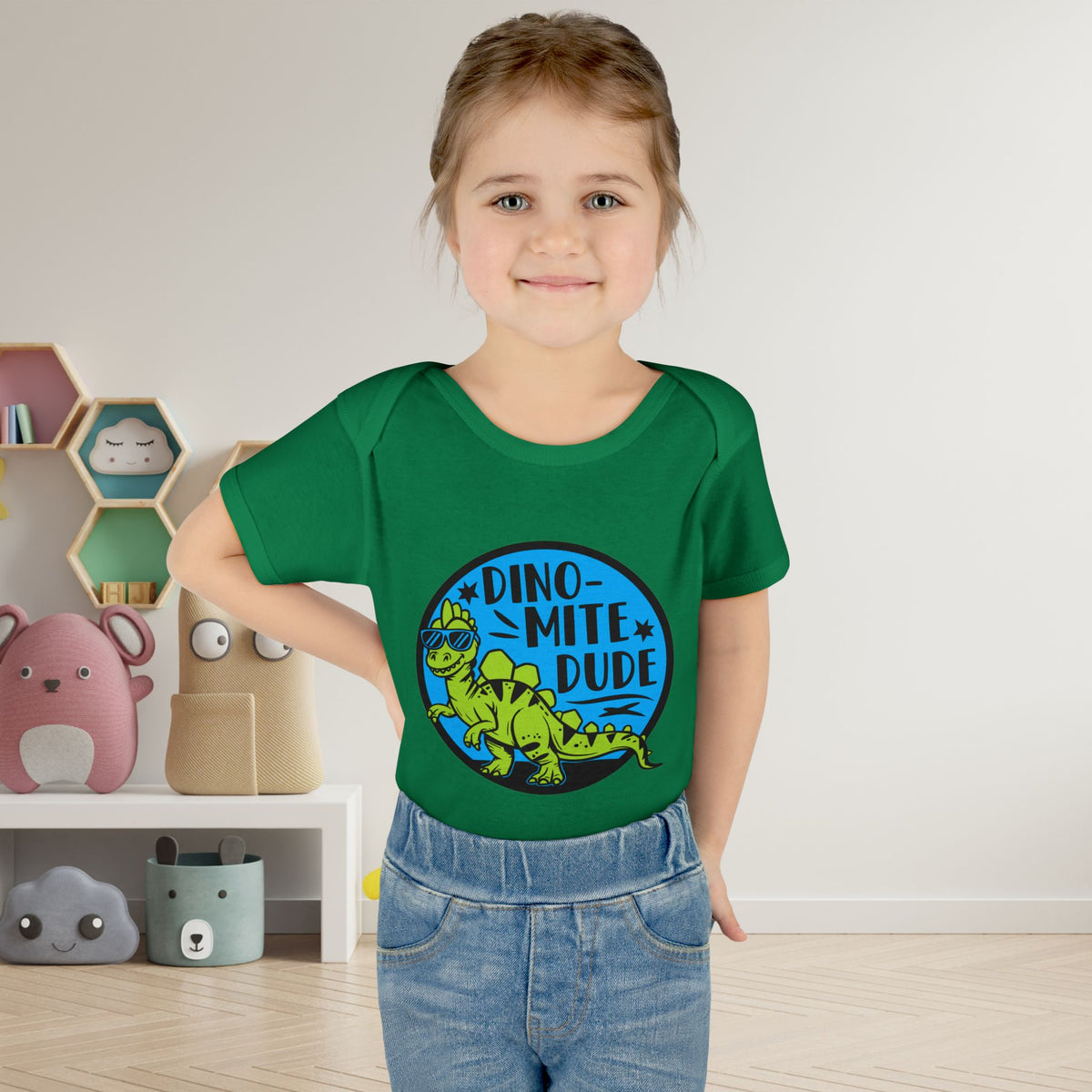 Dino-Mite Dude Baby Rib Bodysuit