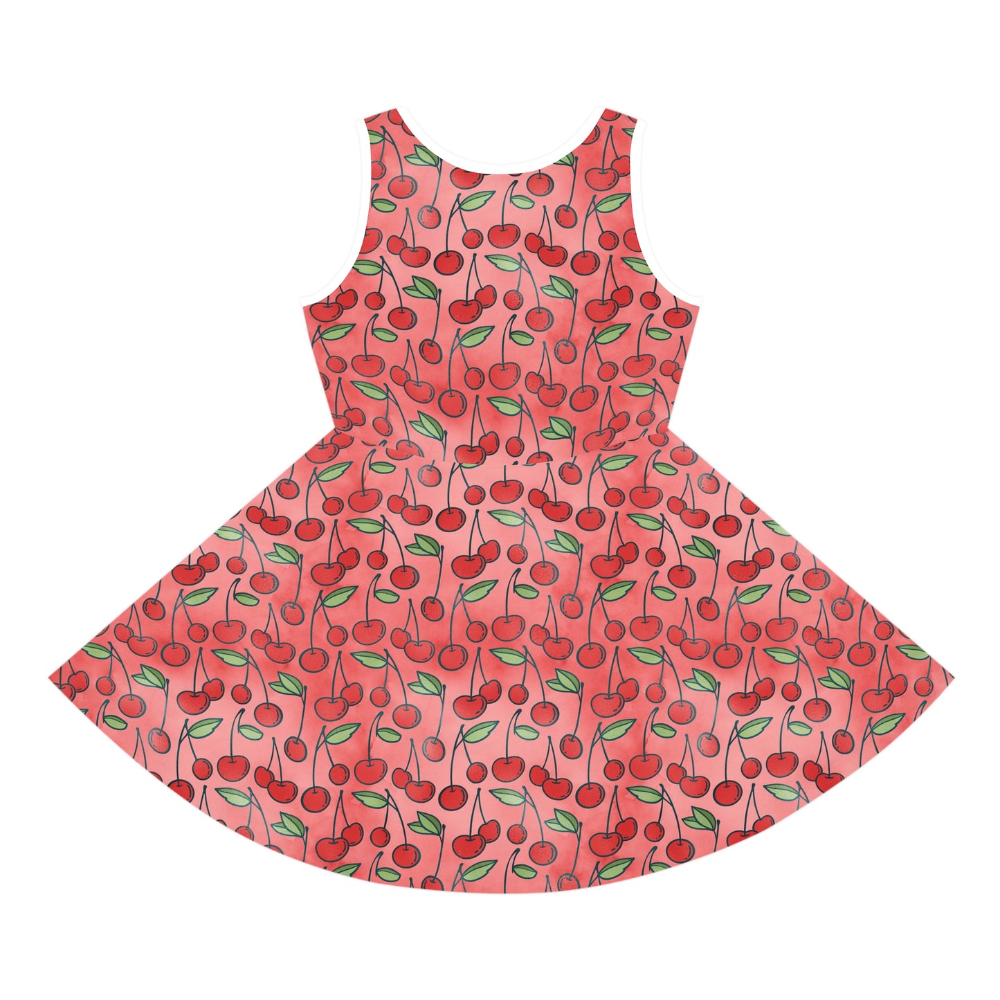 Cherry Bombshell Print Girls' Sleeveless Sundress