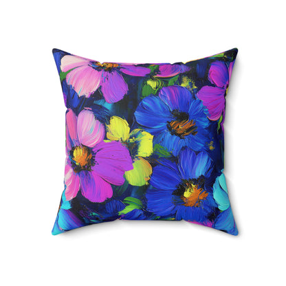 Watercolor Daisies Throw Pillow