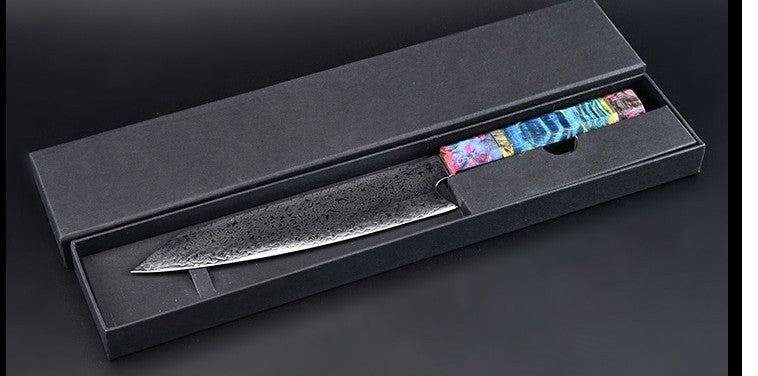 8 inch Damascus Steel Chef Knife With Ornate Handle