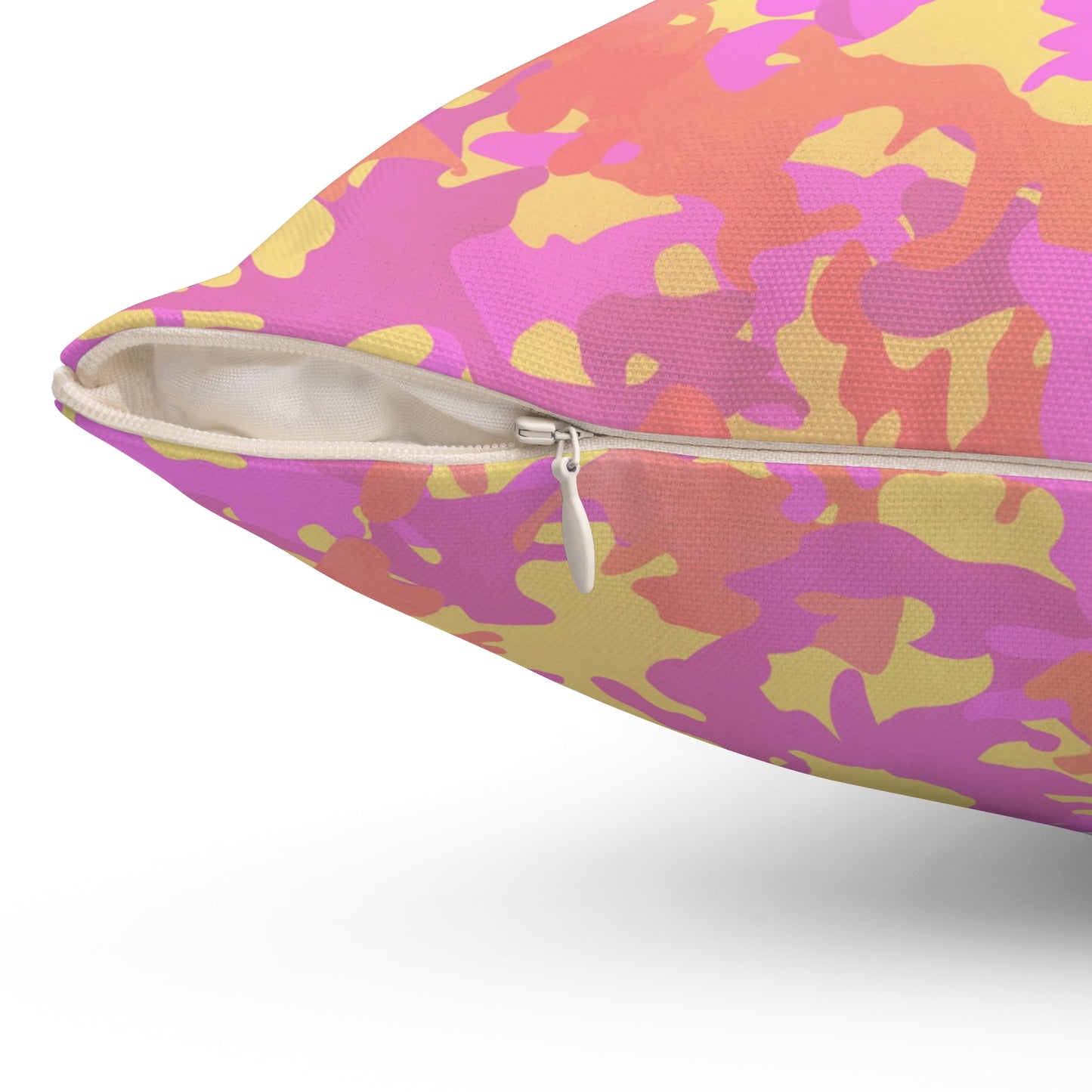 Sunset Sorbet Camo Throw Pillow