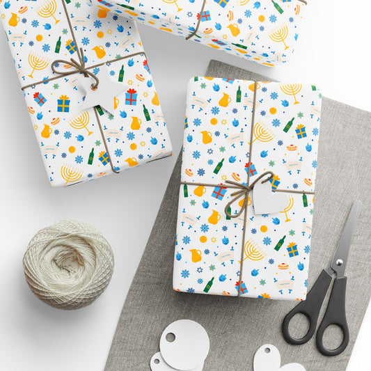 Symbols of Joy Hanukkah Wrapping Paper