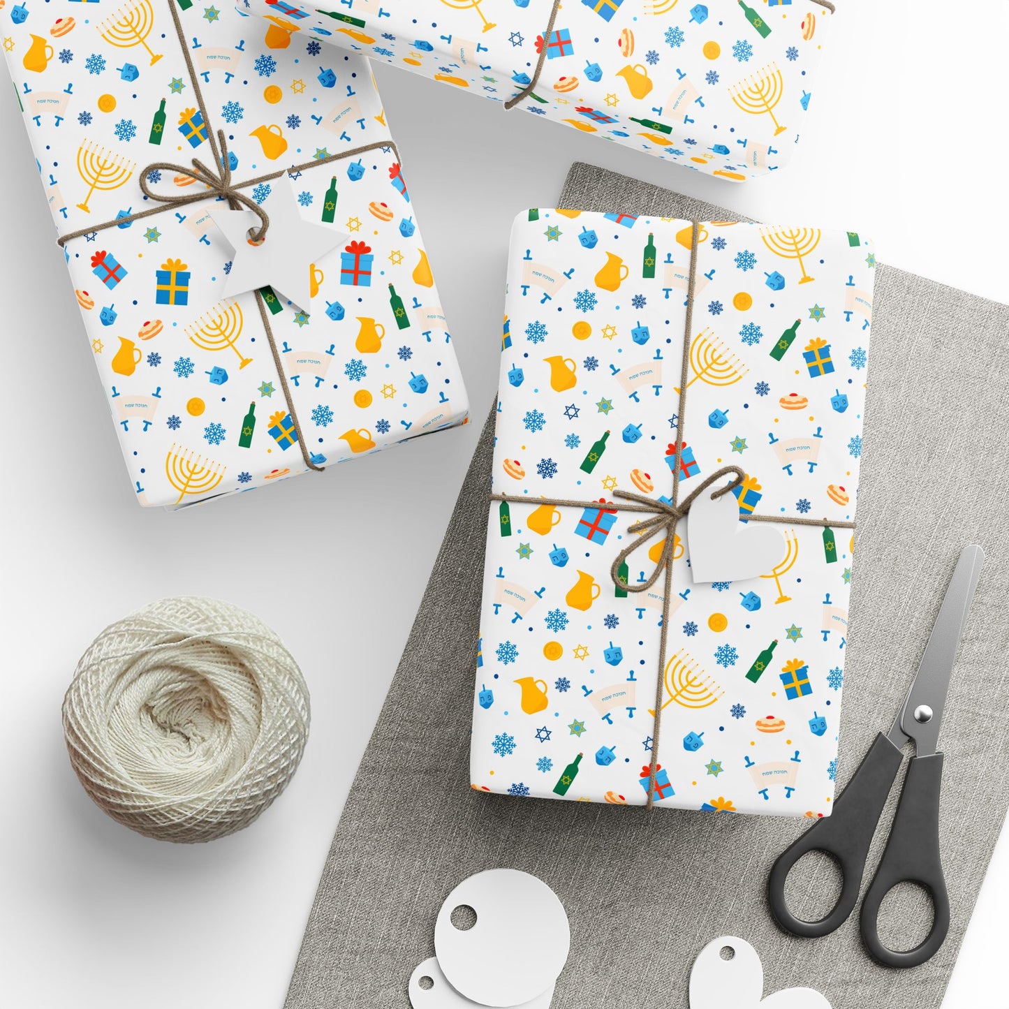 Symbols of Joy Hanukkah Wrapping Paper