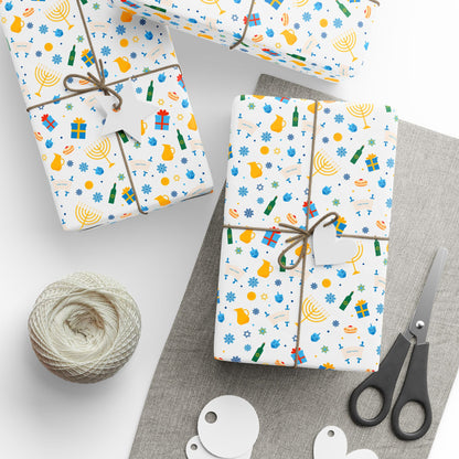 Symbols of Joy Hanukkah Wrapping Paper
