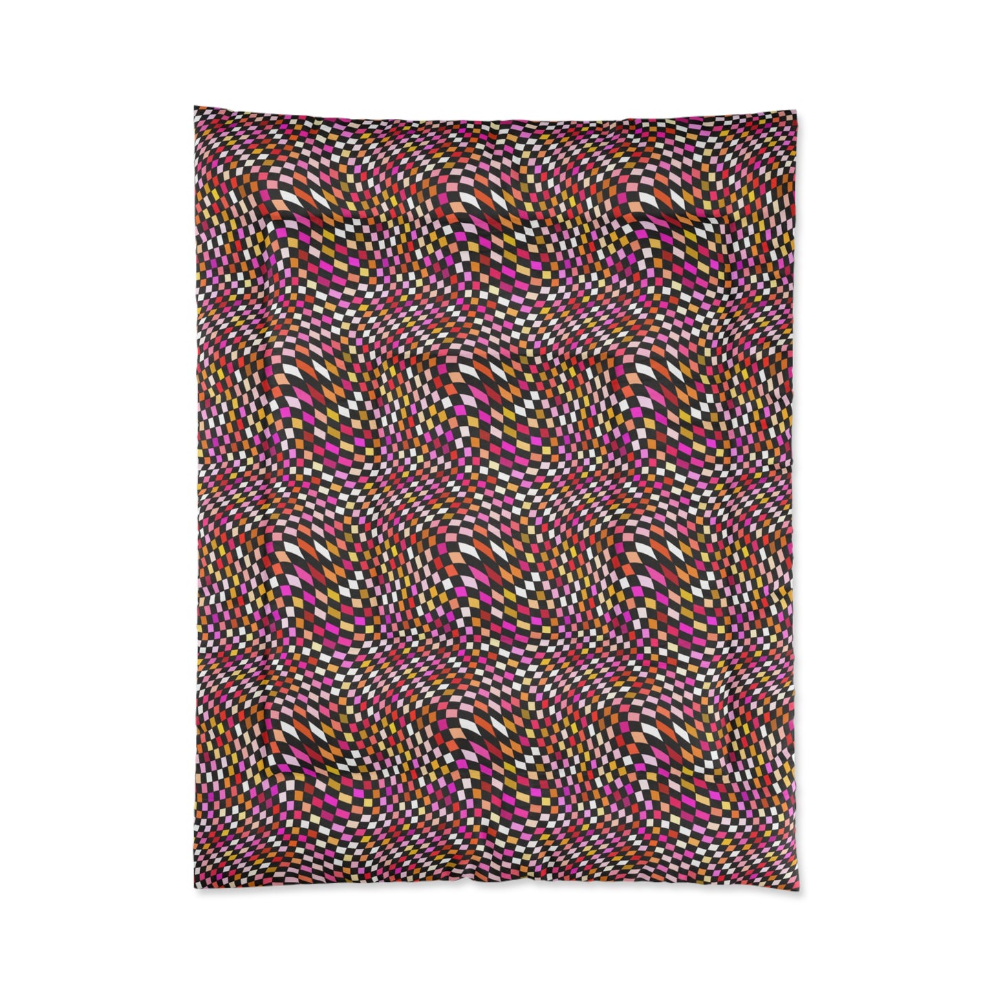 Warped Red Checkered Comforter