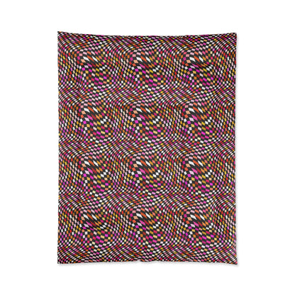 Warped Red Checkered Comforter