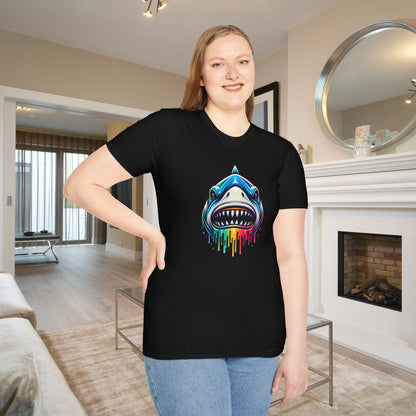 Colorful Shark Adult T-shirt