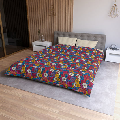 Vivid Bloom Microfiber Duvet Cover