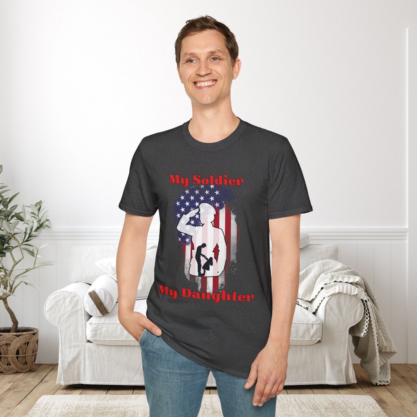 My Soldier My Daughter (Dad) Adult T-shirt