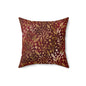 Royal Ember Blossoms Throw Pillow