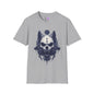 Creepy Skull Wolf Adult T-shirt