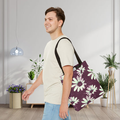 Purple Tide Petals Canvas Tote Bag