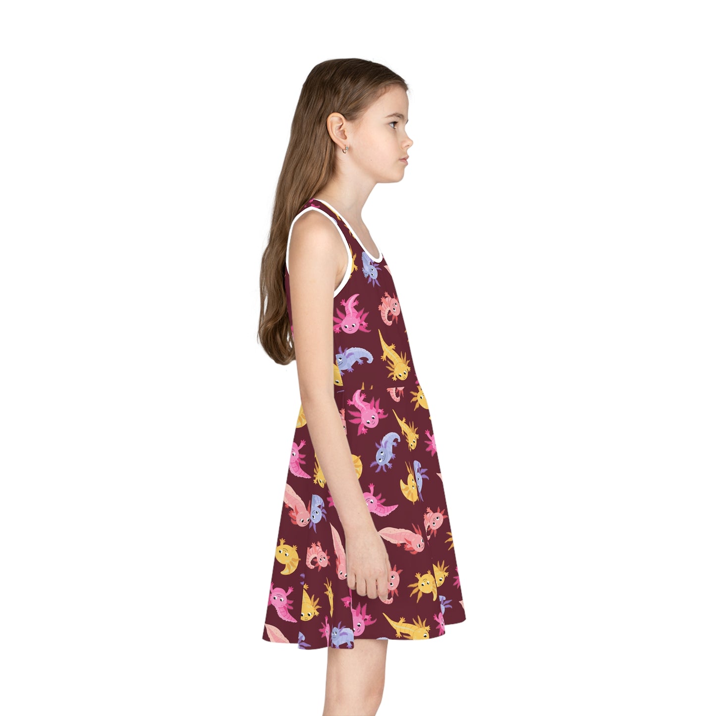 Crimson Axolotls Girls' Sleeveless Sundress