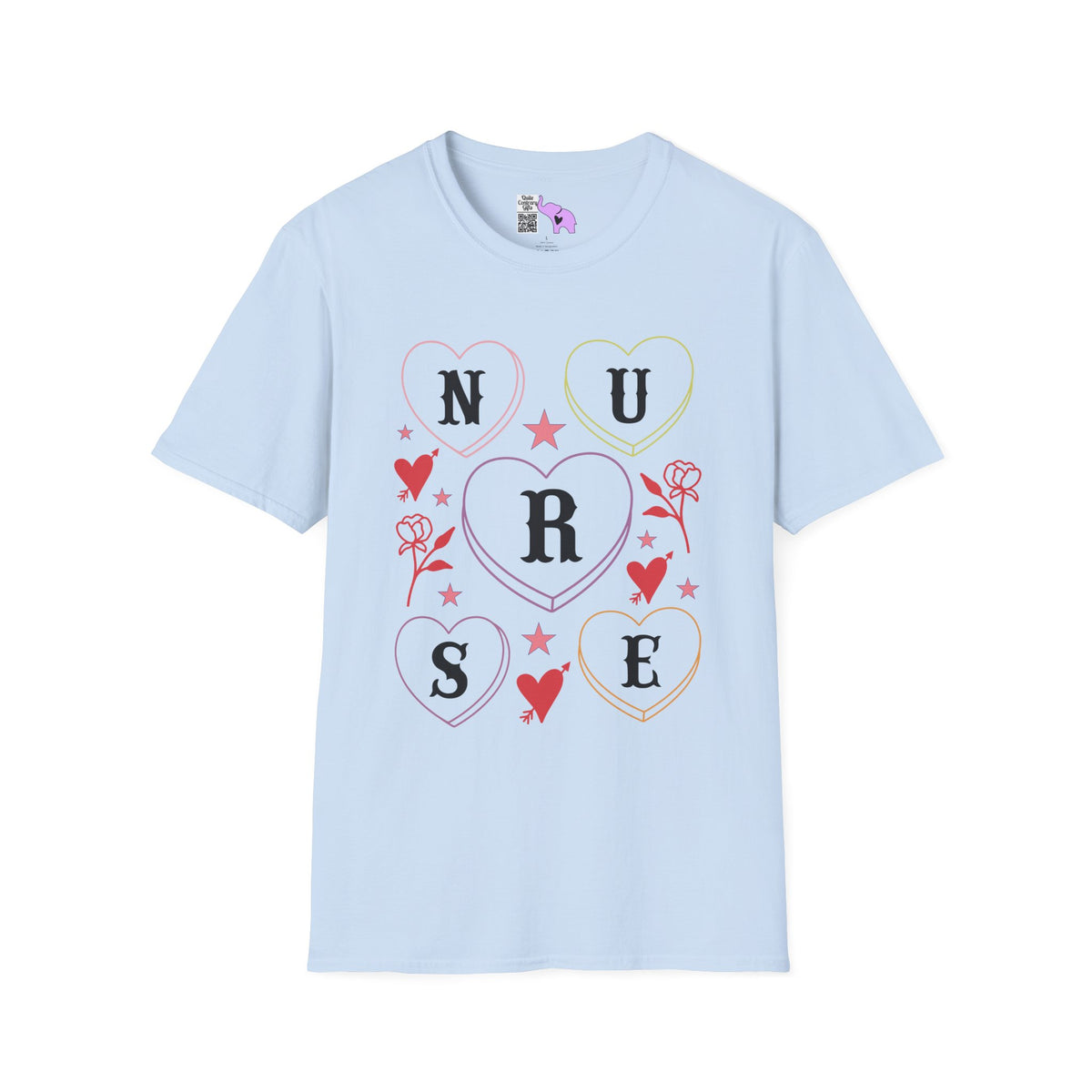 Nurse Candy Hearts Adult T-shirt