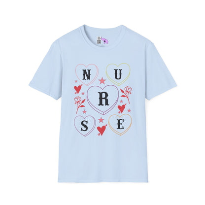 Nurse Candy Hearts Adult T-shirt