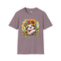 Flowery Sloth Adult T-shirt