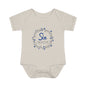 Blue Milestone Wreath Onesie-Six Months