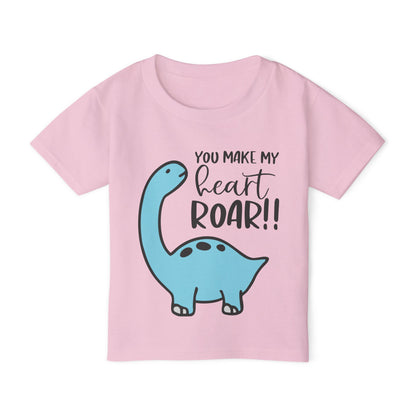 You Make My Heart Roar (Dinosaur) Heavy Cotton™ Toddler T-shirt